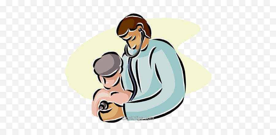 Doctor With Young Patient Royalty Free Vector Clip Art Emoji,Doctor Who Clipart