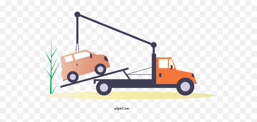Transportation Vehicle Transport Crane For Car - Car Clipart Emoji,Car Clipart Transparent