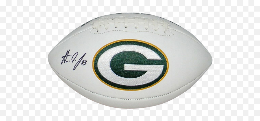 Aaron Jones Autographed Green Bay Packers Logo Football Emoji,Green Bay Packer Logo Pictures