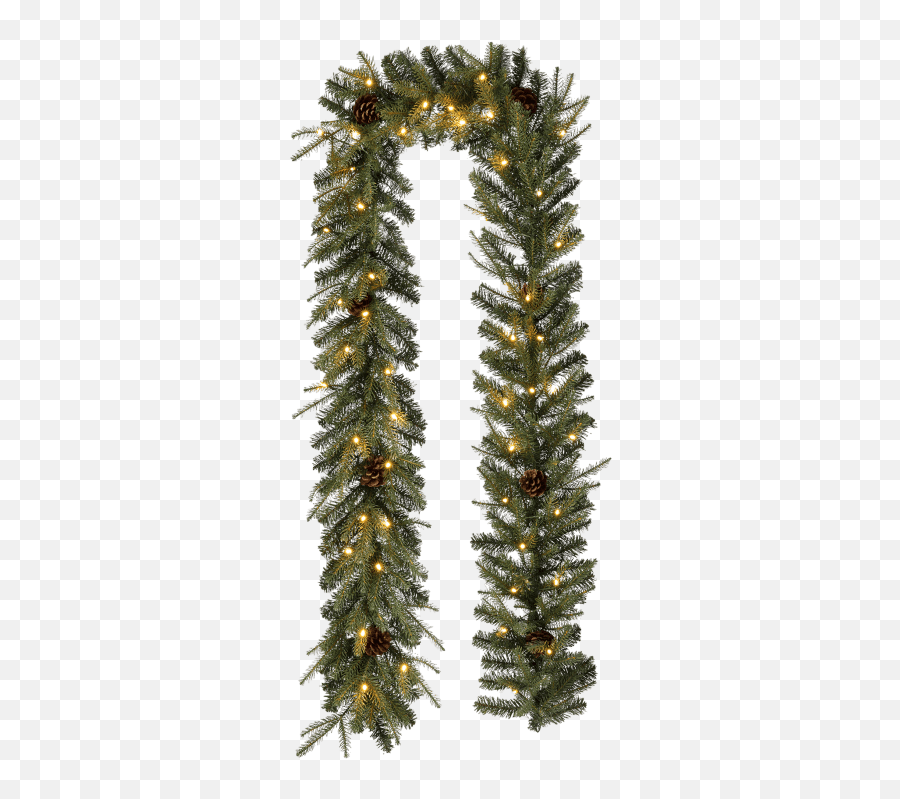 Glitzhome 9u0027l Pre - Lit Greenery Pine Cone Christmas Garland Emoji,Christmas Greenery Png