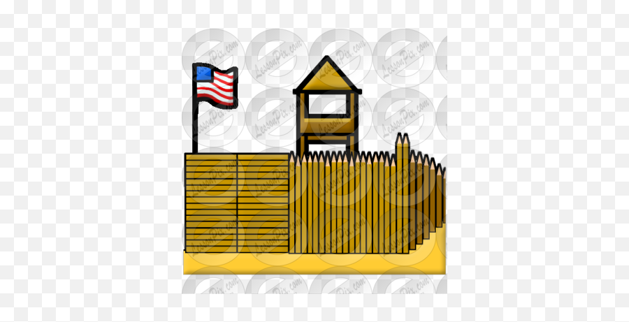 Fort Picture For Classroom Therapy Use - Great Fort Clipart Emoji,Flagpole Clipart