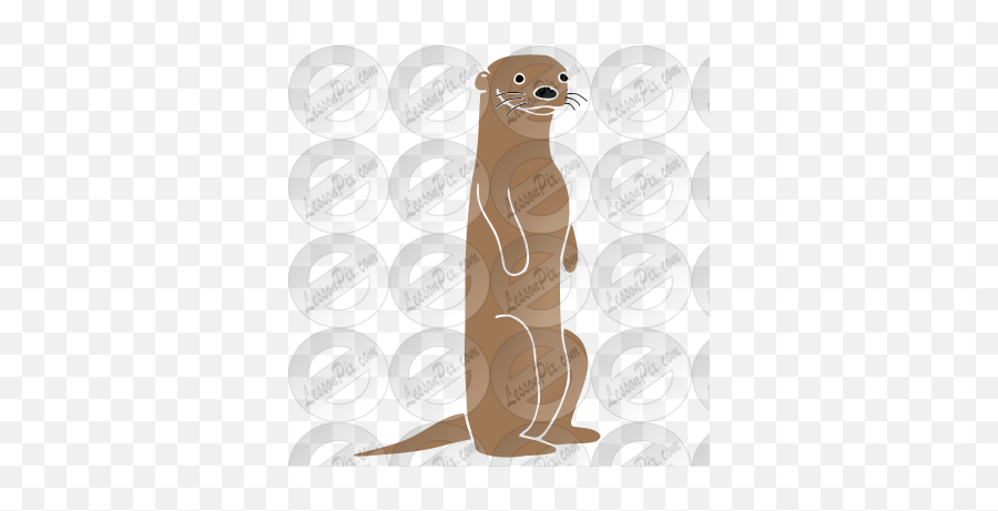 Otter Stencil For Classroom Therapy - North American River Otter Emoji,Otter Clipart