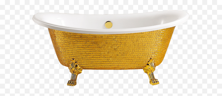 Golden Bathtub Transparent Png - Plumbing Emoji,Bathtub Png