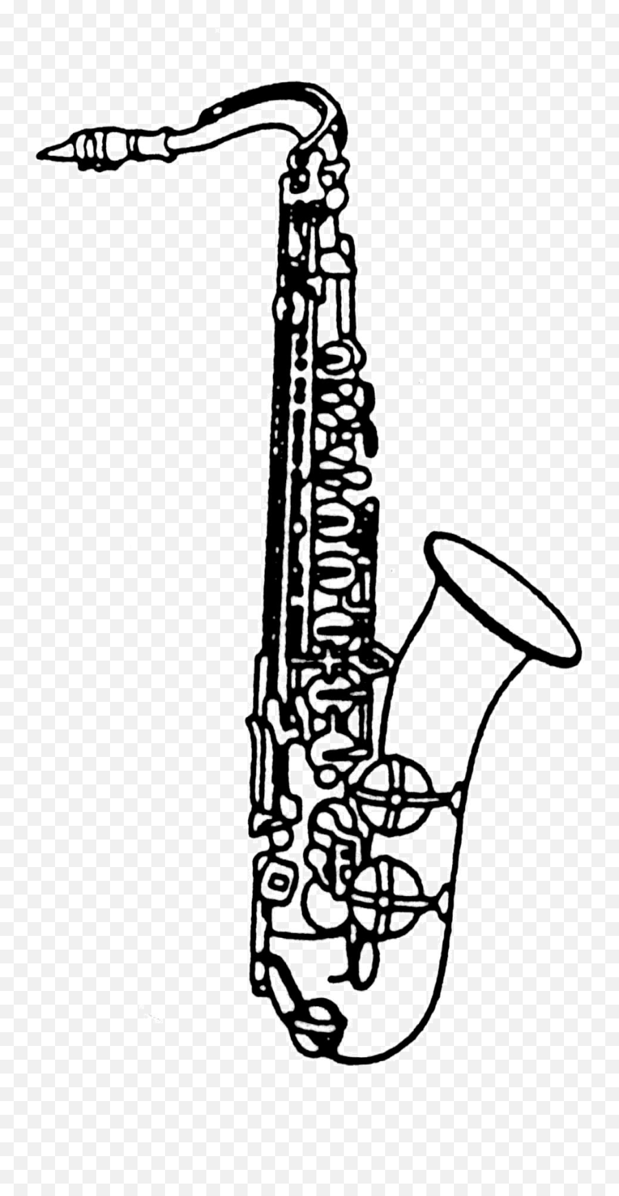 Saxophone Drawing Clipart - Alto Saxophone Clipart Emoji,Drawing Clipart