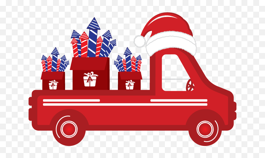Old Vintage Red Christmas Truck With - Christmas Day Emoji,Old Truck Clipart