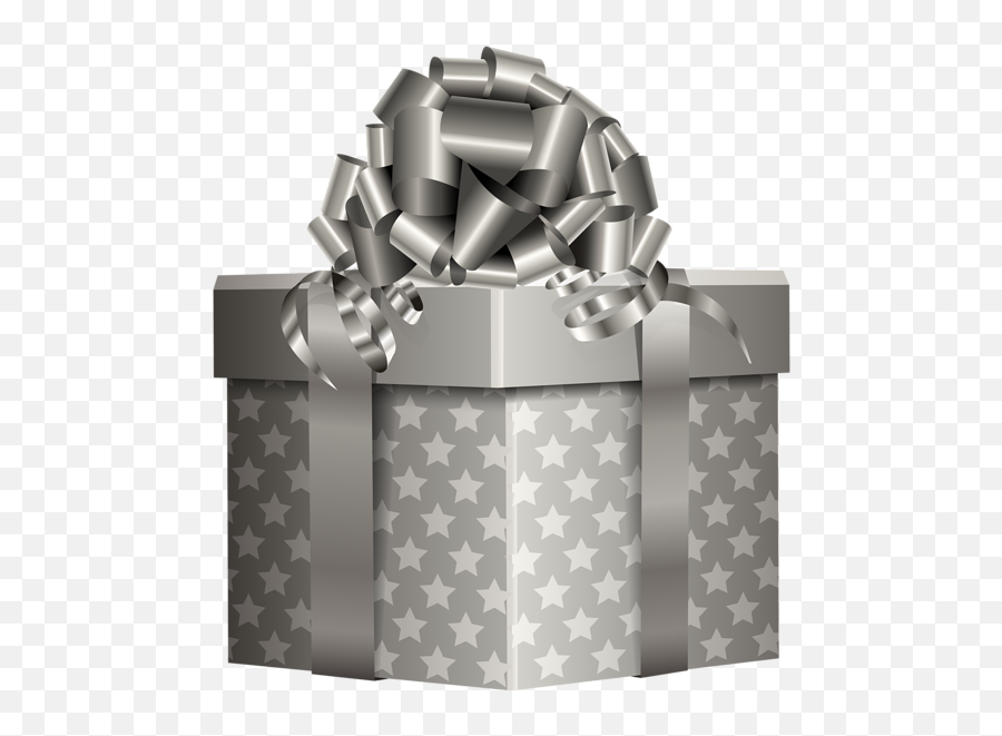 Gift Box Png - Silver Gift Box Clipart Emoji,White Box Png