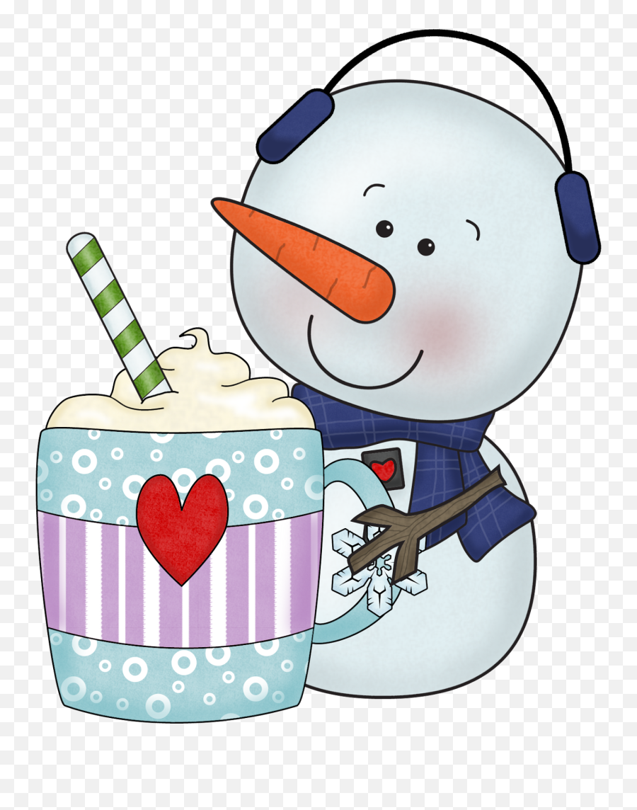 Hot Chocolate Clipart Cute - Snowman Hot Chocolate Clipart Emoji,Cute Snowman Clipart