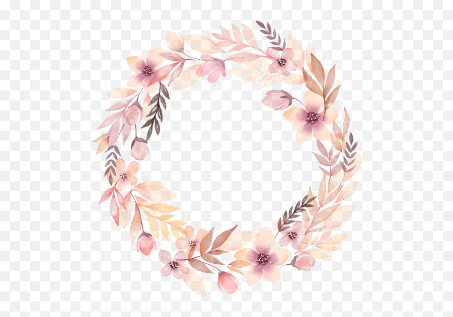 Gribanessa U2013 Canva - Floral Pastel Color Wreath Emoji,Watercolor Wreath Png
