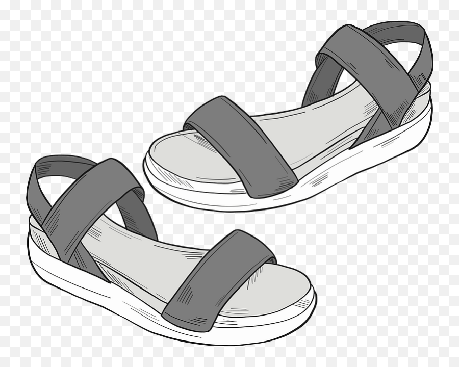 Sandals Clipart - Sandal Clipart Png Emoji,Sandals Png