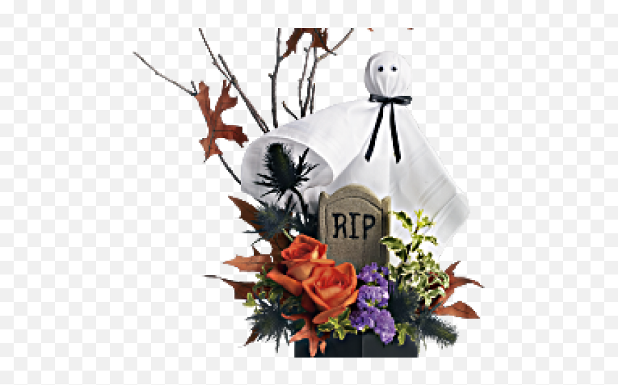 Download Easter Flower Clipart Memorial - Halloween Floral Arrangements Emoji,Easter Cross Clipart