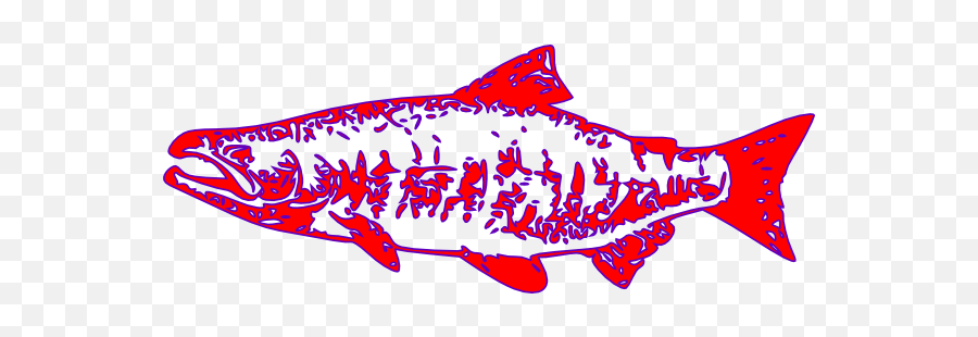 Red Fish Fish Clip Art At Clkercom - Vector Clip Art Online Emoji,Fish Skeleton Clipart