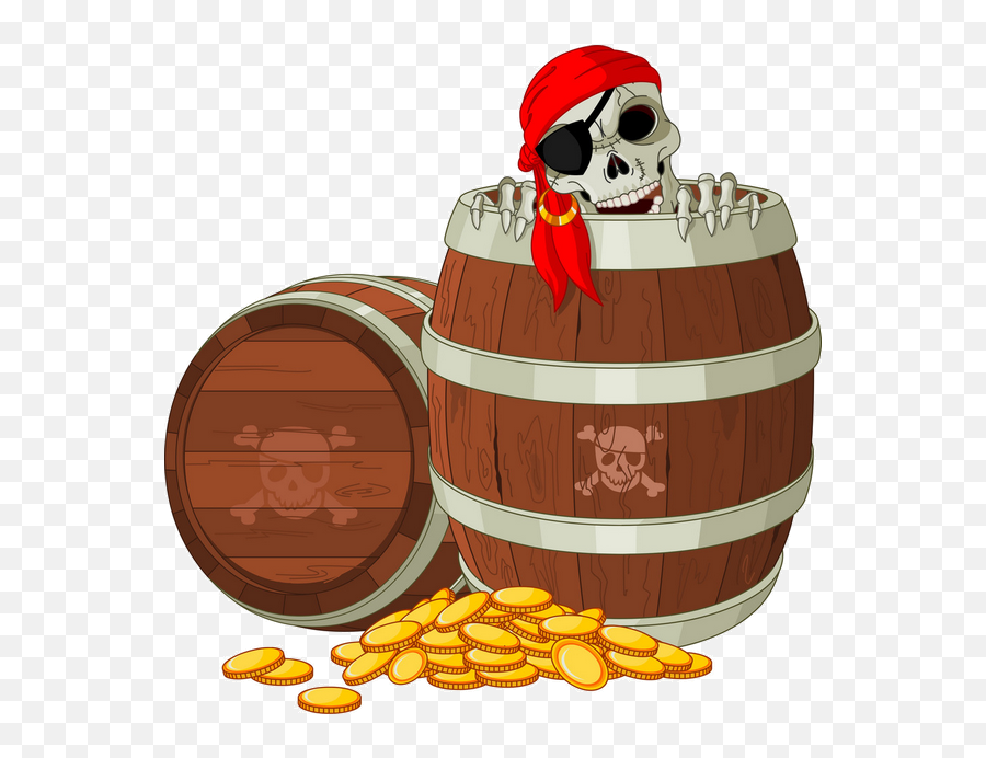 Pirate Skull Goldchains Barrel Sticker By Salulilbug Emoji,Pirate Skull Clipart