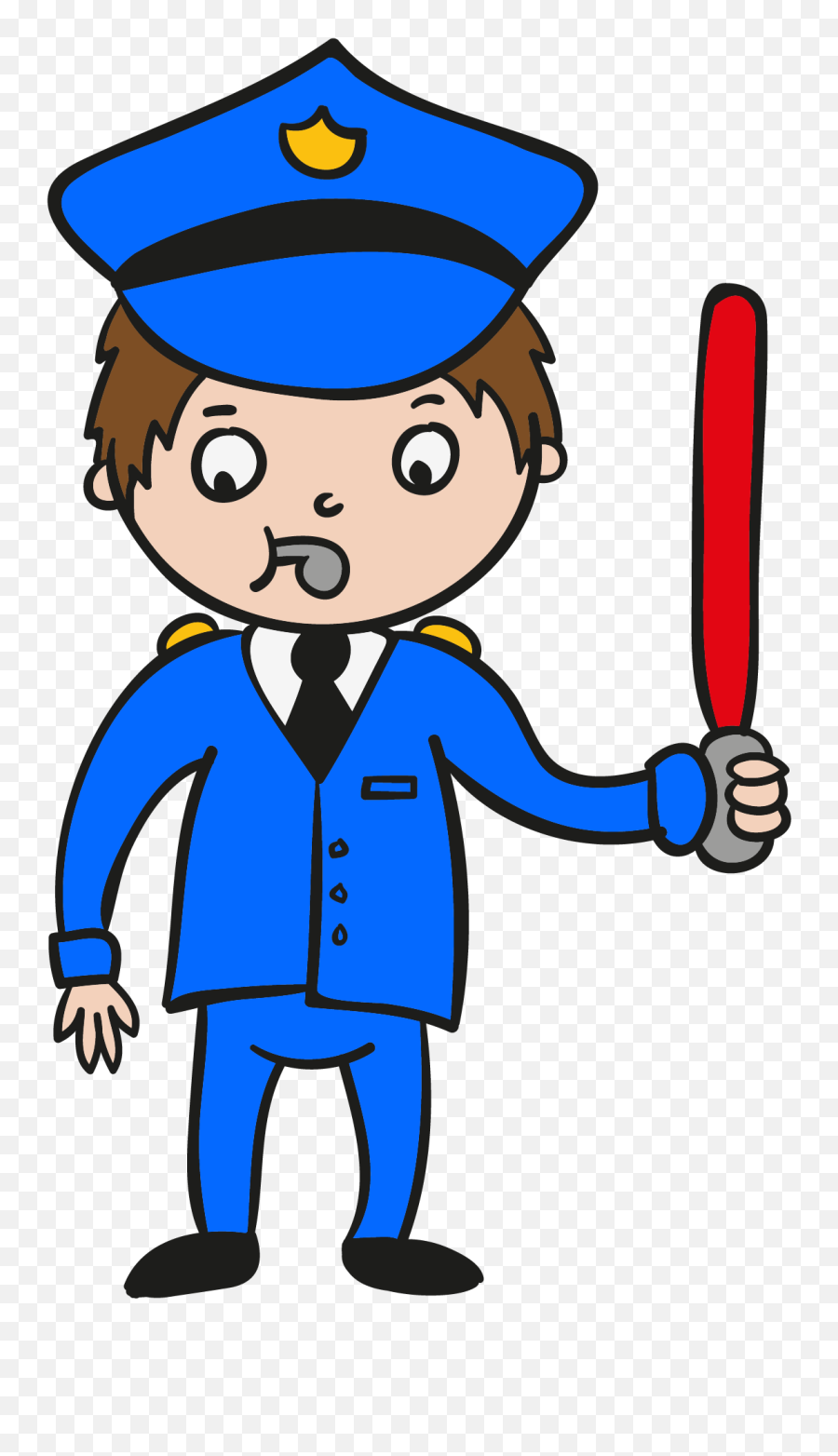 Cop Clipart Police Officer Cop Police - Police Officer Cartoon Line Emoji,Police Officer Clipart