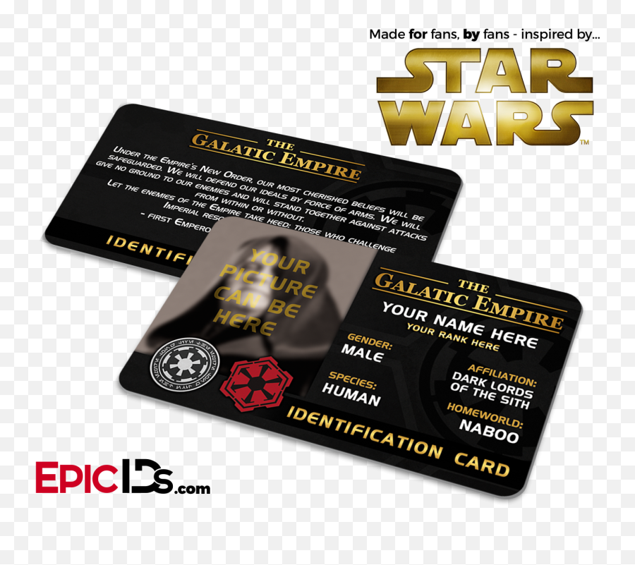 The Galactic Empire Id Card Photo - Language Emoji,Star Wars Empire Logo
