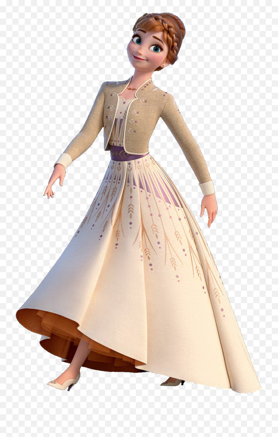 Frozen Anna Png Picture - Disney Princess Beige Dress Emoji,2 Png
