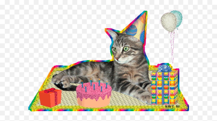Catu0027s Birthday Gifs - 40 Animated Images For Free Emoji,Dancing Cat Gif Transparent