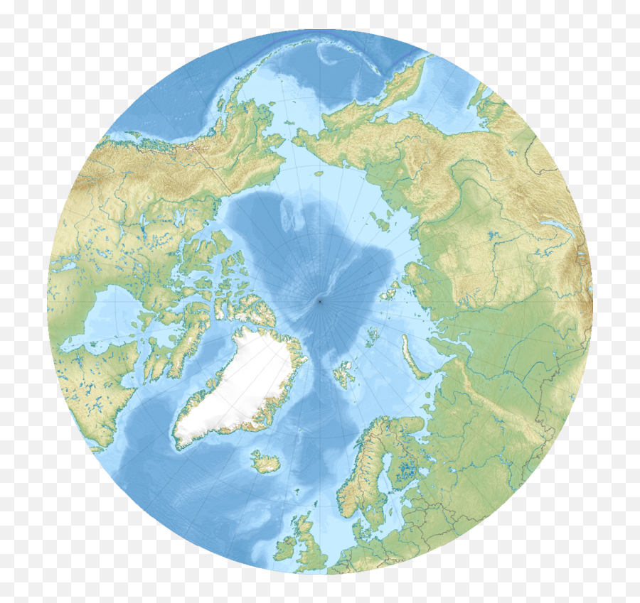 Filearctic Ocean Relief Location Mappng - Wikipedia Arctic Relief Map Emoji,Ocean Png