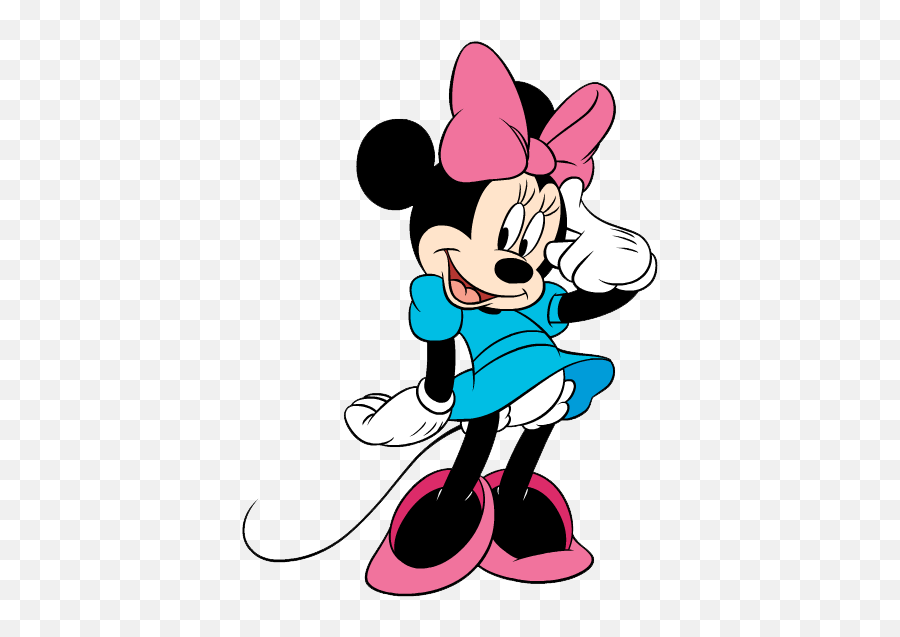 Minnie Mouse Clip Art - Minnie Mouse In Blue Png Emoji,Mouse Clipart