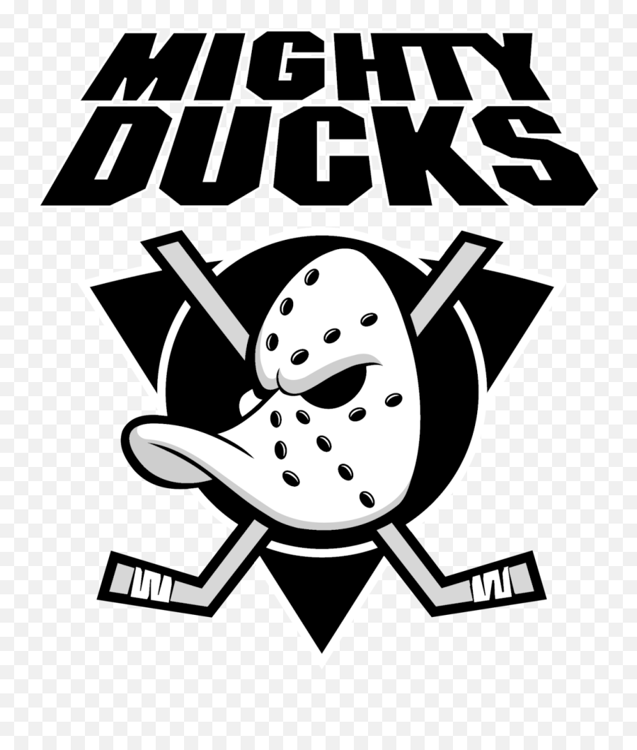 Anaheim Mighty Ducks Logo Black And - Anaheim Mighty Ducks Logo History Emoji,Anaheim Ducks Logo