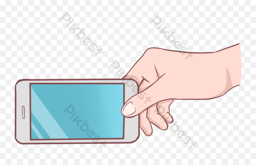Hand Holding Mobile Phone Playing - Pngtree Hand Holding Phone Clipart Emoji,Hand Holding Phone Png