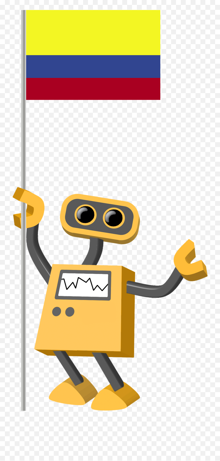 Flag Bot Colombia - Robot With Russian Flag Emoji,Colombia Flag Png