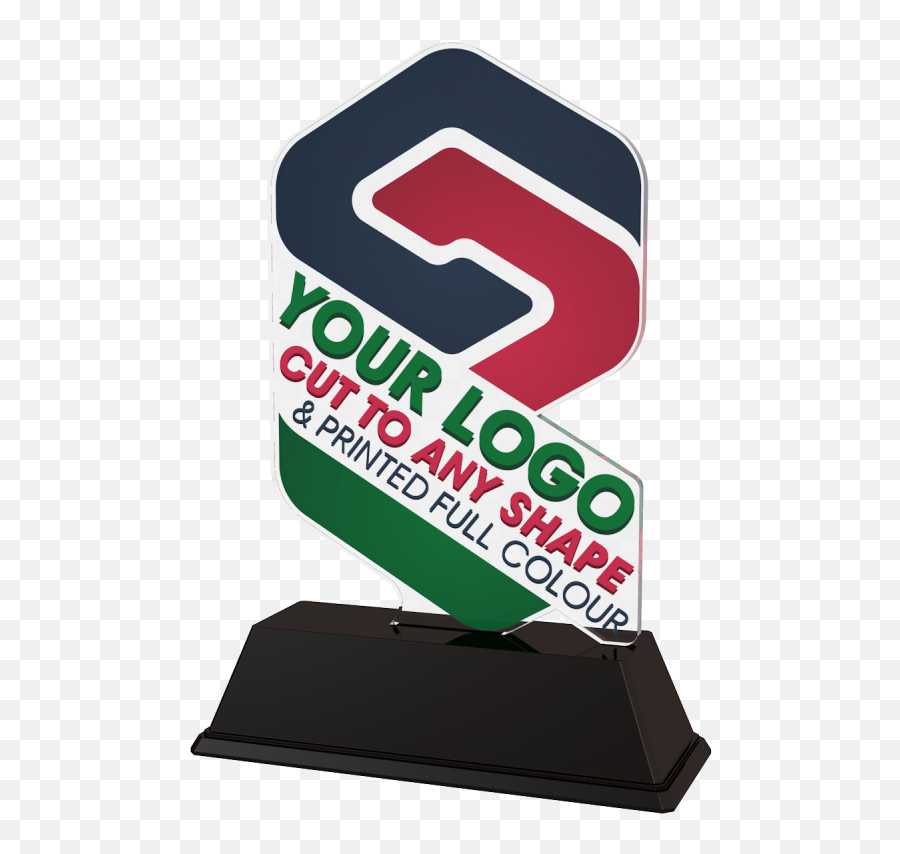 Custom Club Logo Acrylic Trophy - Horizontal Emoji,Trophy Logo