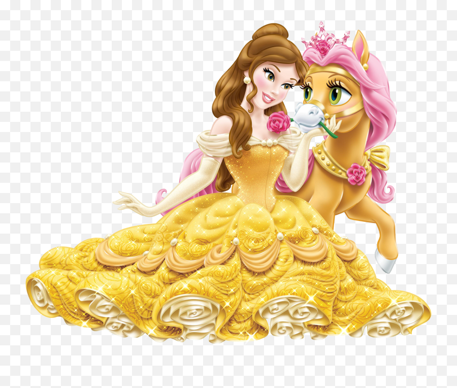 Download Cute Pony Mulan Ariel Belle - Disney Princess Belle And Pets Emoji,Mulan Transparent