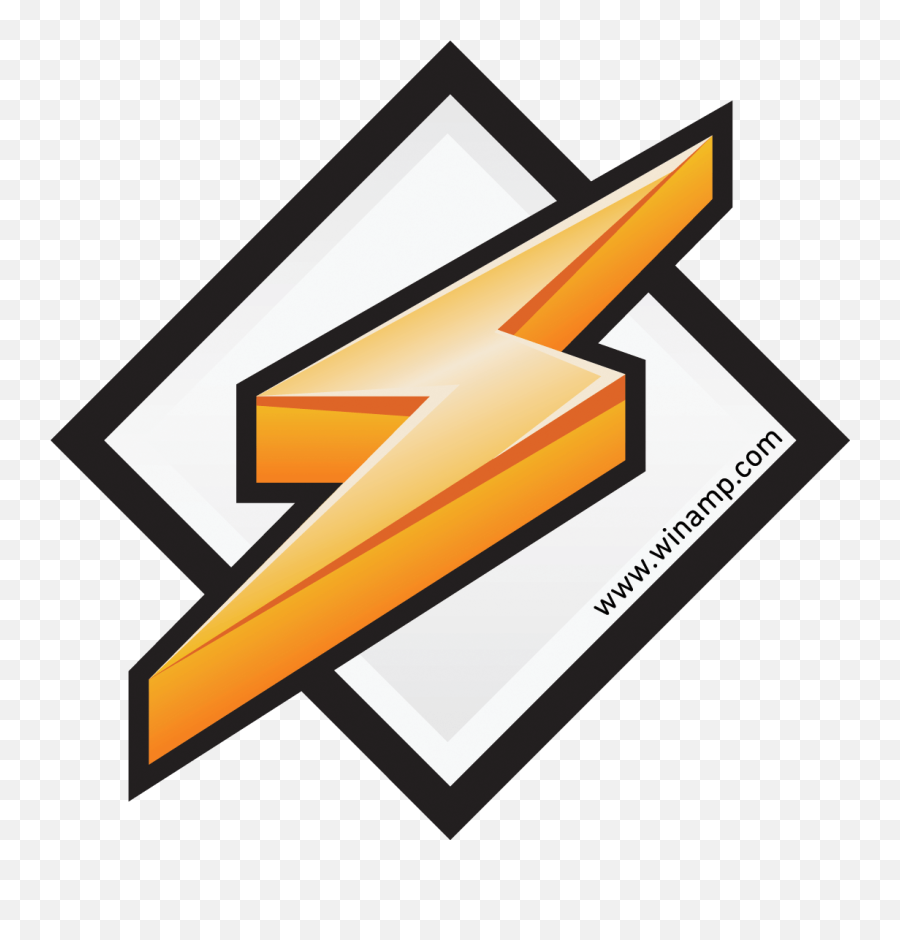 Orange Lightning Bolt Logo - Winamp Logo Transparent Emoji,Lightning Logo