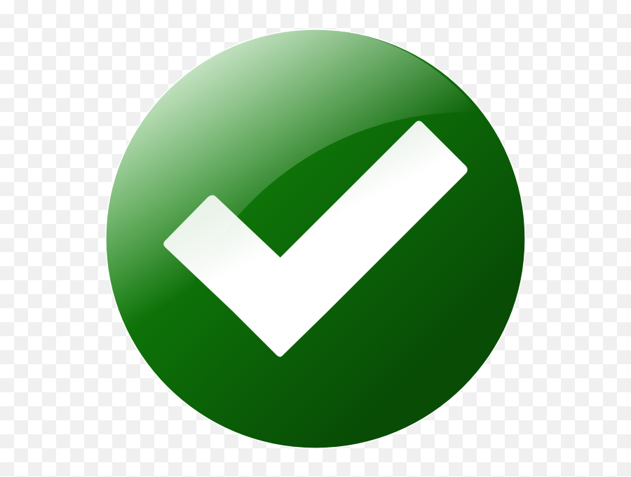 Simple Green Check Button Svg Clip Arts Emoji,X Button Png