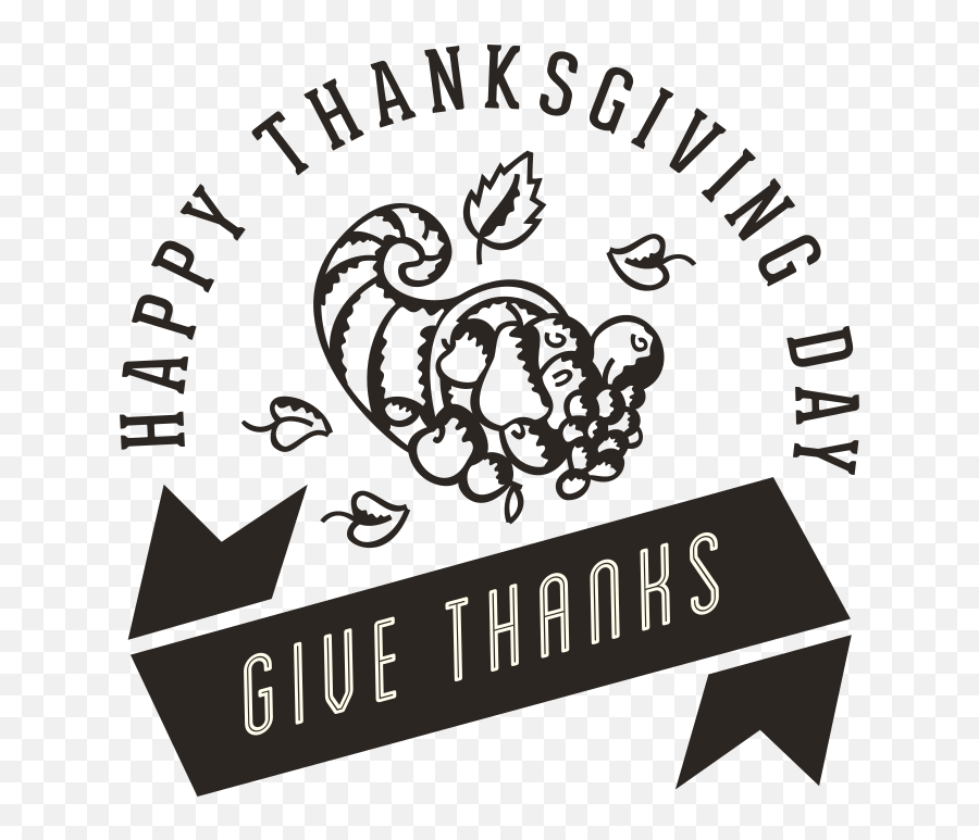 Black And White Clipart Free Svg File Emoji,Happy Thanksgiving Logo