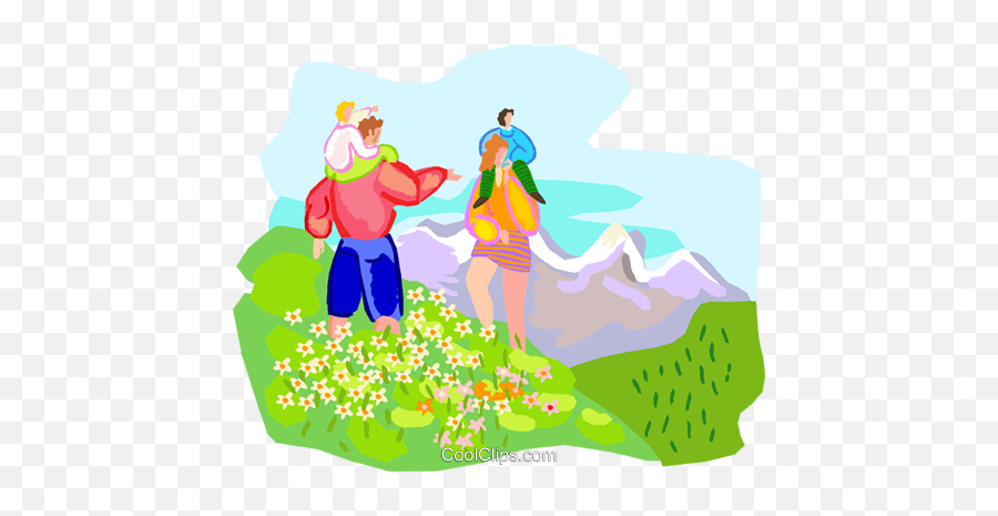 Family On Wilderness Hike Royalty Free Vector Clip Art Emoji,Hike Clipart