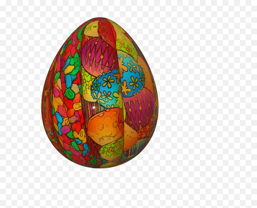 Colorful Easter Egg Png Free Stock - Pisanki Z Przezroczystym Tem Emoji,Easter Egg Png