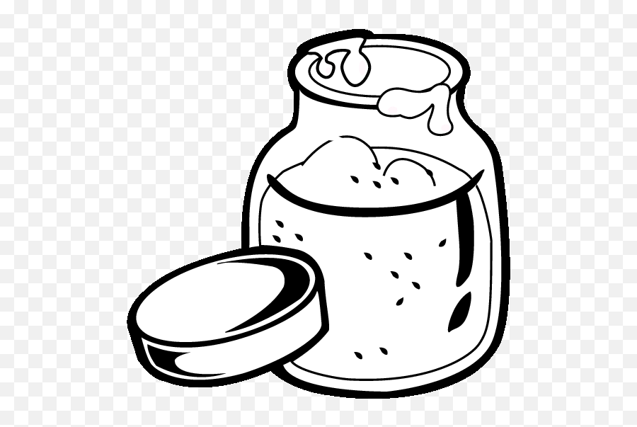 Cookie Jar Clip Art Jam Coloring Page In - Wikiclipart Food Storage Containers Emoji,Jar Clipart