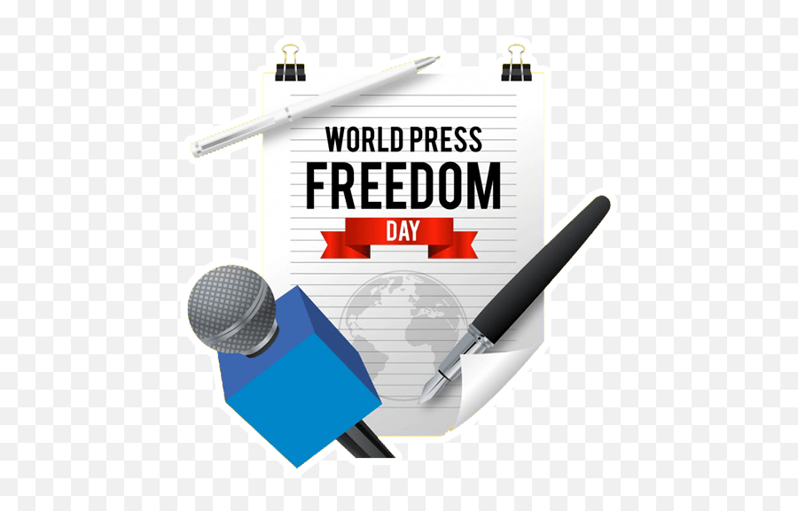 Press Freedom By Marcossoft - Sticker Maker For Whatsapp Emoji,Microphone Emoji Png