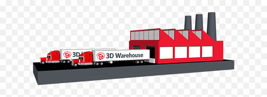 3d Warehouse Manufacturers - 3d Warehouse 679x247 Png Emoji,Warehouse Png