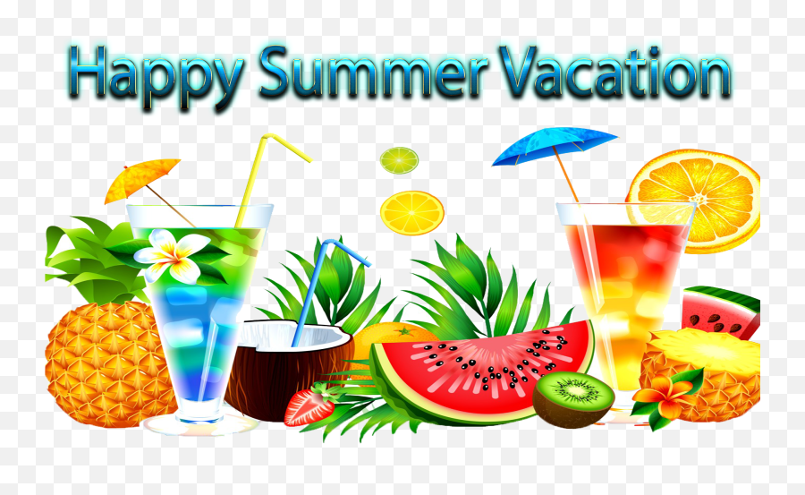 Happy Summer Vacation Clipart - Happy Summer Hlidays Cartoon Emoji,Vacation Clipart