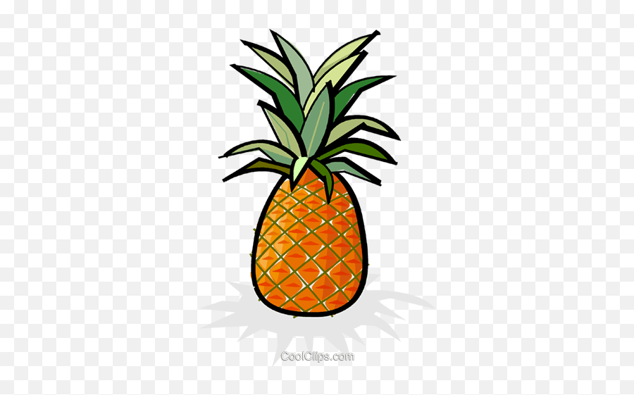 Pineapple Royalty Free Vector Clip Art Illustration - Pineapple Clipart Emoji,Pineapple Clipart