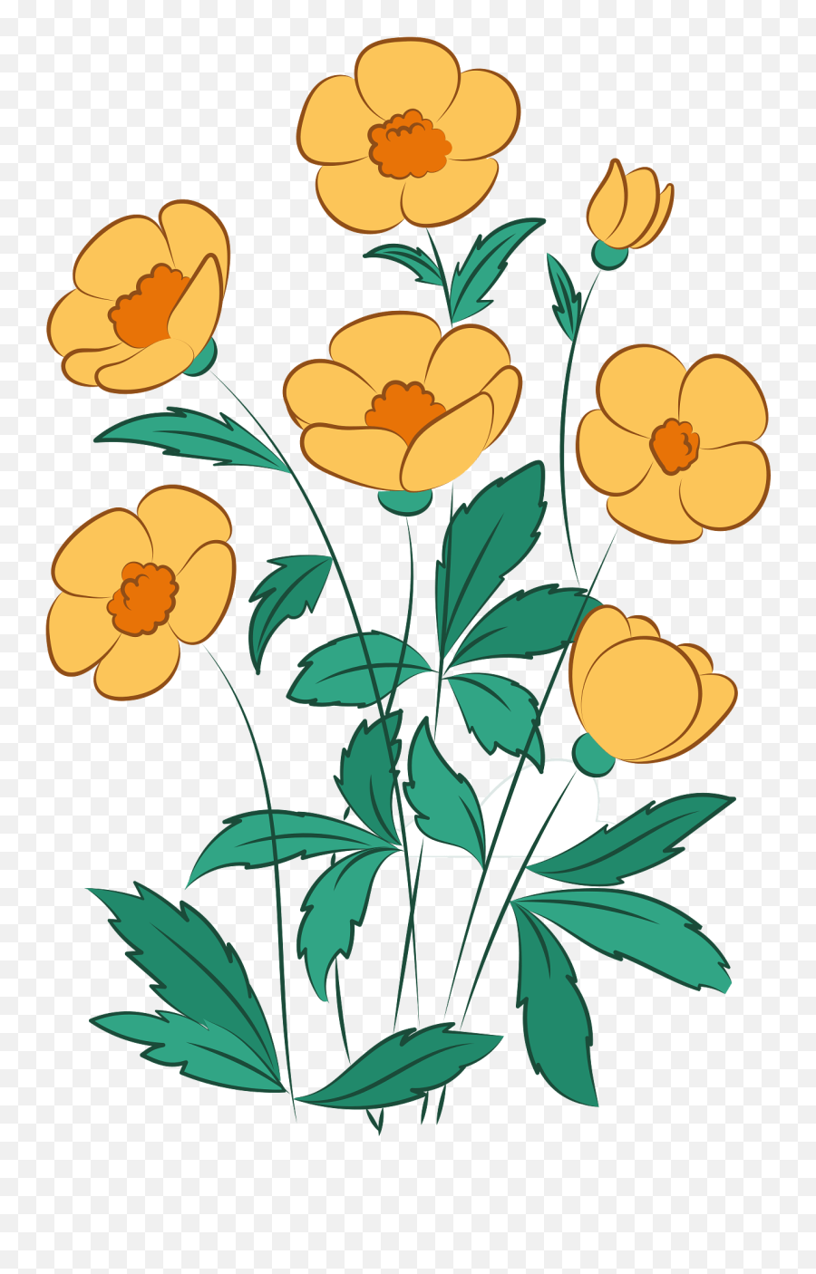 Wildflower Clipart - Floral Emoji,Wildflower Clipart