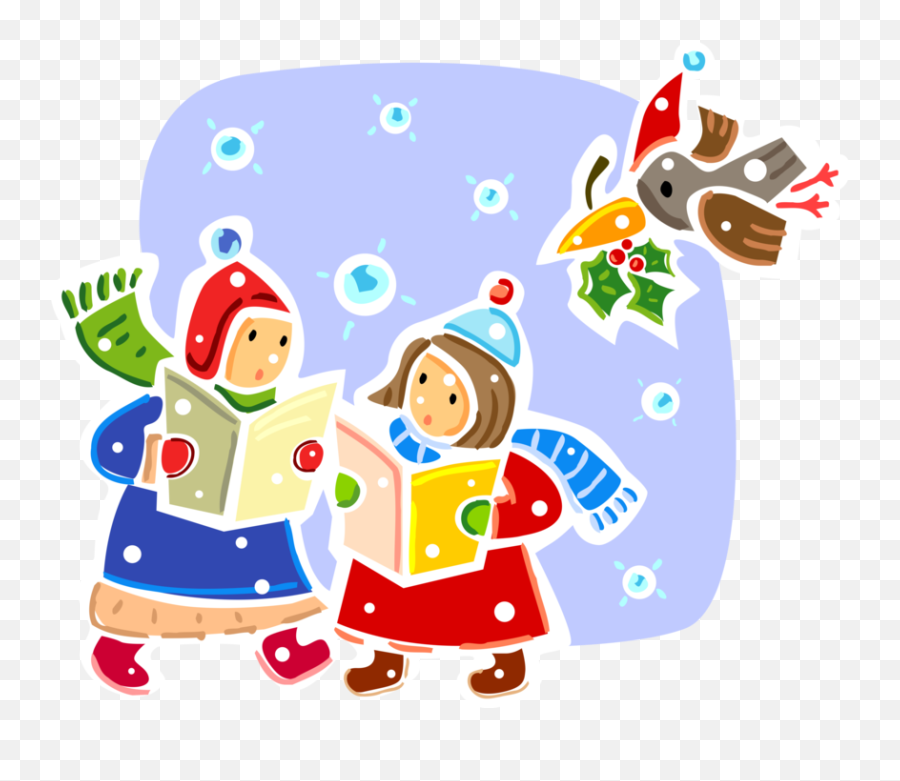 Christmas Singing Birds Clipart - Fictional Character Emoji,Christmas Carolers Clipart