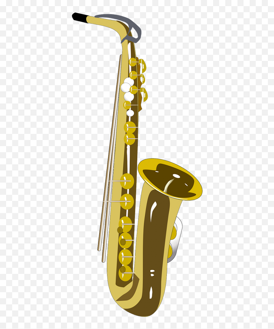 Cartoon Alto Saxophone Png Clipart - Cartoon Saxophone Png Emoji,Saxophone Png