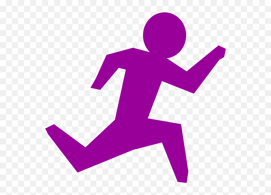 Running Person Purple Drawing Free - Cartoon Running Transparent Emoji,Person Running Png