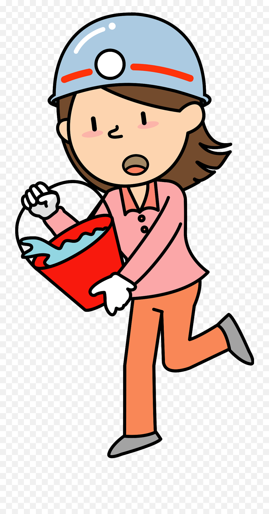 Woman Carrying Water Bucket In A Fire - Water The Fire Clipart Emoji,Drill Clipart