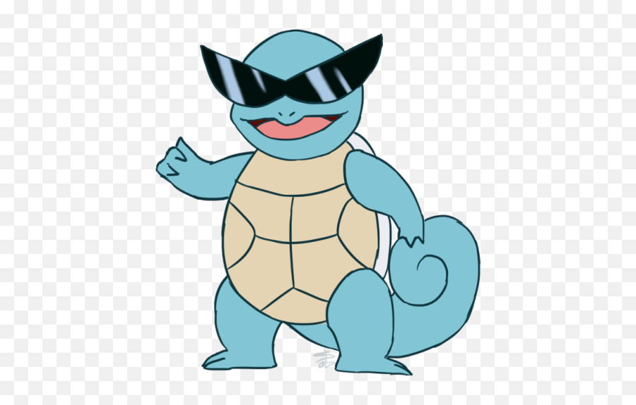 Squirtle - Squirtle With Glasses Png Emoji,Squirtle Png