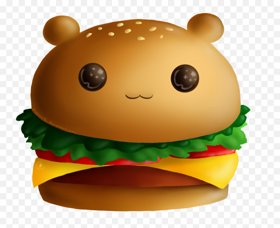 Veggie Burger Drawing Png Image With No - Cute Burger Clipart Emoji,Hamburger Clipart