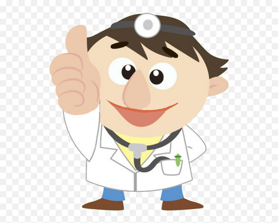 Cartoon Physician Thumb Signal Clip Art - Doctor Thumbs Up Emoji,Doctor Who Clipart