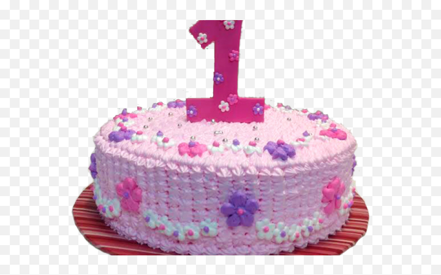 Birthday Cake Clipart Kek - First Birthday Cake Png One Year Birthday Cake Png Emoji,Cake Clipart