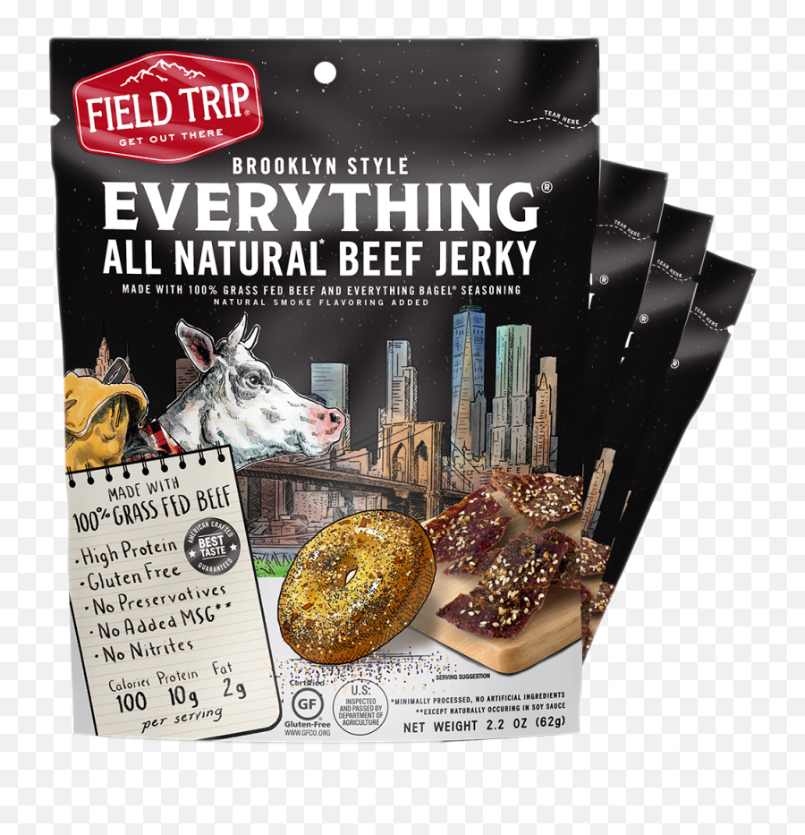 Beef Jerky - Everything Bagel U2014 Field Trip Snacks Emoji,Beef Png