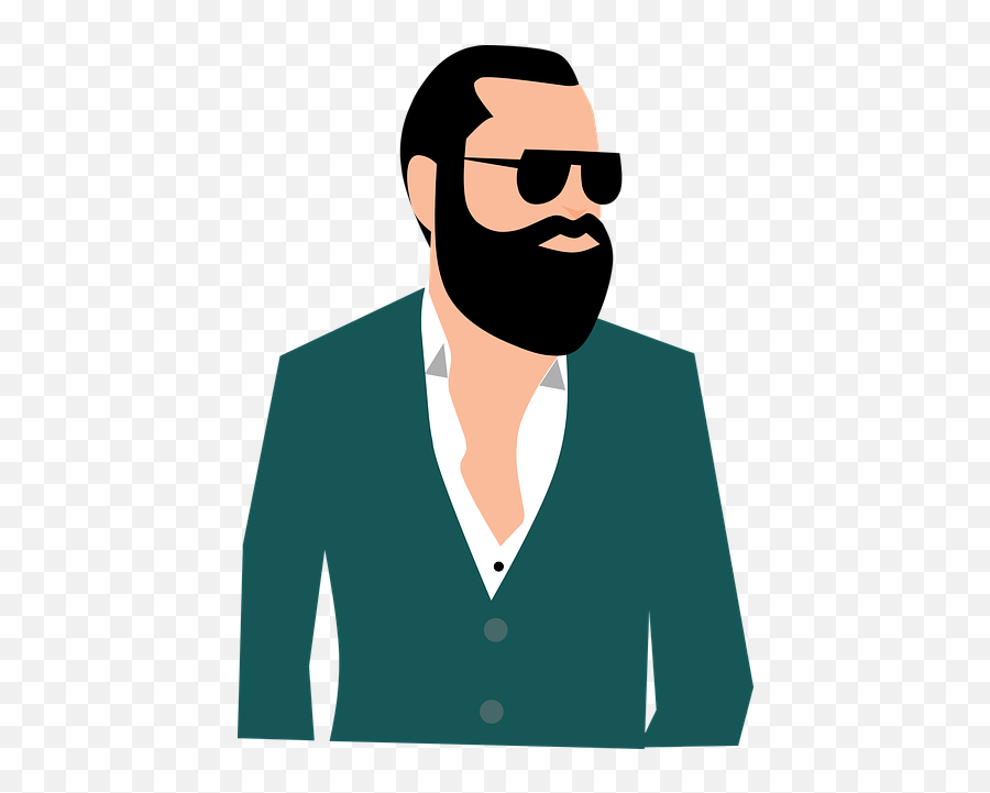 White Stock Beard Clipart Man Model - Cartoon Man Beard Png Emoji,Beard Clipart