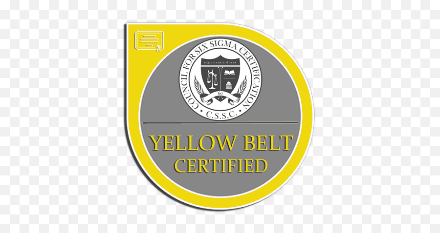 Shareable Digital Badge - Yellow Belt The Council For Six Sigma Certification Emoji,Certification Logo
