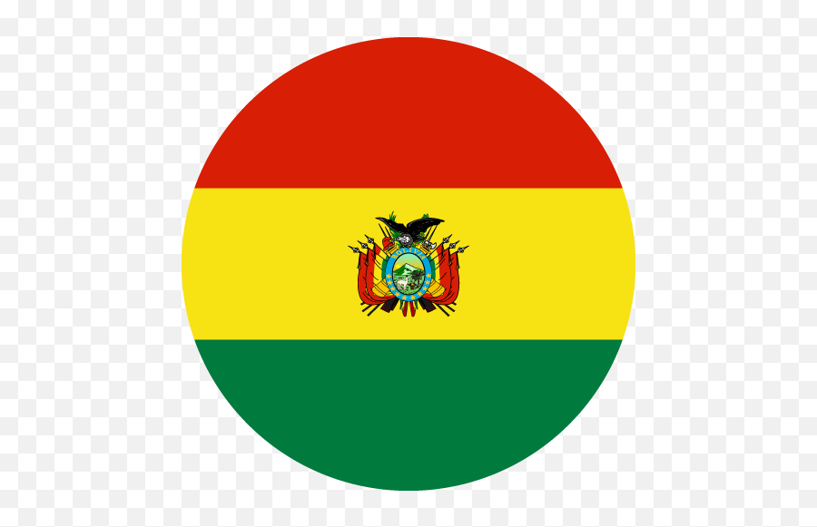 Vector Country Flag Of Bolivia - Circle Vector World Flags Emoji,Ecuador Flag Png